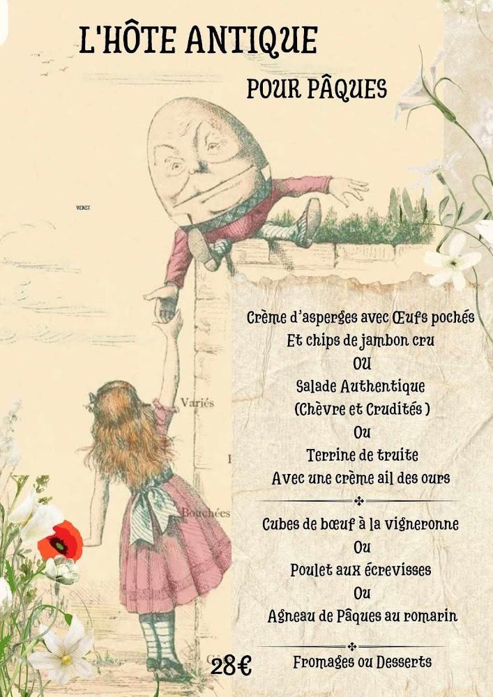 A L'auberge - Menu Image 1